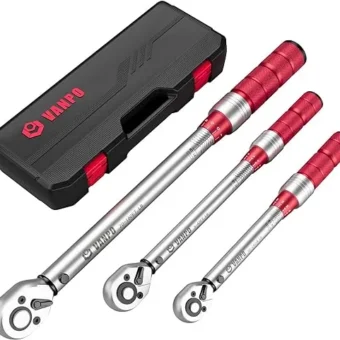 1/4 & 3/8 & 1/2-inch Drive Click Torque Wrench, 3Pcs Torque Wrench Set 20-240in.lb, 5-45ft.lb, 20-160ft.lb, Dual-Direction Adjustable 72-Tooth...