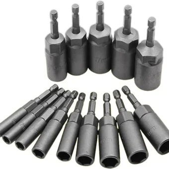 1/4'' Impact Socket 6-19mm Deep Long Head Key Mechanical Workshop Tools For Wrench Pneumatic Spanners Key Steel Socket Set