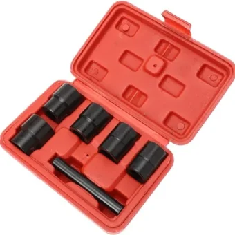 1 Set Bolt Extractor T Tool Sleeve Tool Lug Nut Extractor Kit Hand Tool Broken Nut Extractor 6-Piece Set Nuts Broken Screw Nuts Extractor Nuts...