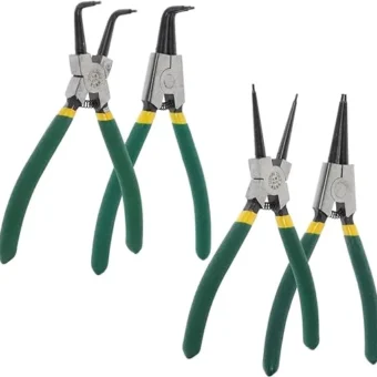 1 Set Snap Ring Pliers Set Mechanic Tools Spring Loaded Pliers for Removing Circlip Snap-ring Pliers Internal External Circlip Pliers Kit Heavy...