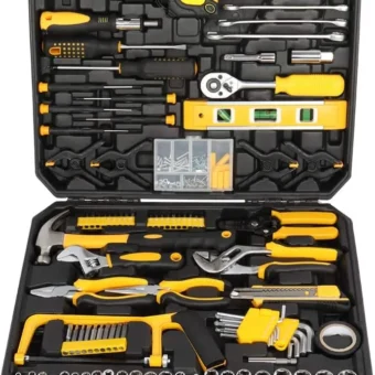 198-Piece Home Tools Set - Travel and Home Repair Tool Kit - General Household Hand Tool Set with Solid Carrying Tool Box - Tool Kits for Handyman...