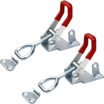 2 PCS Heavy Duty Toggle Clamp Latch 4002 Adjustable Latch Hardware, 551Lbs Holding Capacity, Quick Release Pull Latch Clamp for Box Case Trunk,...