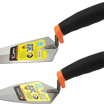 2 Pcs Pointing Trowel and Gauging Trowel Set,6" Masonry Hand Tool Set with Soft Grip Handle,Margin Trowel Bricklaying Trowel Building Products (6...