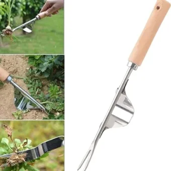 2024 Upgrade Weed Puller Tool, Gardening Hand Weeder Tools Metal Leverage Base and V-Shaped Fork, Lightweight Easy to Use Weed Puller Tool for...