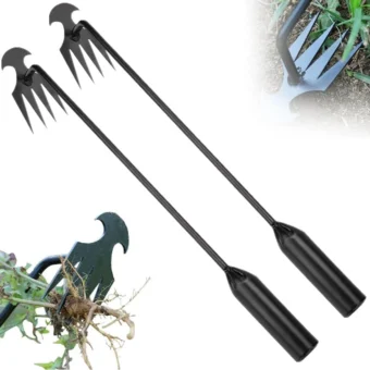 2pc Weeding Tools Gardening, Weeding Artifact Uprooting Weeding Tool, Gardening Hand Weeder Tools, Weeding Artifact Uprooting Weeding Tool 4 Teeth...