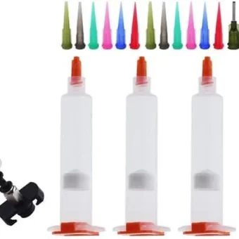 30cc Aluminum Adapter Liquid Dispenser Solder Paste Adhesive Glue Cone and Dispensing Cones Package