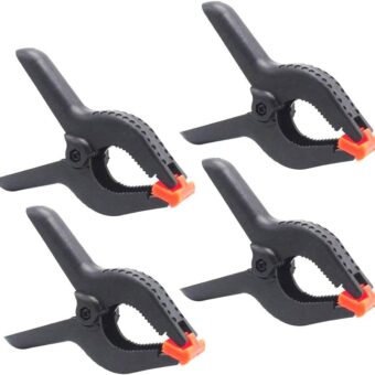 4-Pack 6 Inch Spring Clamps, Heavy Duty Plastic Clamps Nylon Clips for Background, Photo Studio and Any More