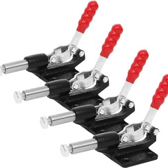 4 PCS Push Pull Adjustable Toggle Clamp, Quick Release Hand Tool for Woodworking, 500Lbs Holding Capacity Toggle Latch, GH-305C Stroke Clamp for...