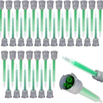 40Pieces Epoxy Mixing Nozzles Adhesive Cartridges Tip Static Resin Mixer Tubes for 50ml/1.7oz 16-Element 1:1/2:1 Ratios