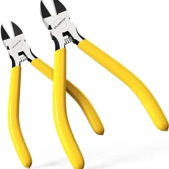 6-In and 5-In 2 PCS Ultra Sharp Compact Wire Cutters with Long Flat Nose Pliers Ideal for Cutting Crafts, Flowers, Plastics, Appliances and Any...