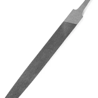 6-inch Flat Medium Cut File, Double Cut Teeth, High Carbon Steel, Single Hand File Without Handle, Suitable for Shaping Metal, Wood, etc.