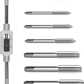 8PCS Metric Tap Set,Tap and Die Set,Hand Screw Thread Taps Set,Mini Metric Plug Tap Screw Tap Drill Tap Drill Set Tapping tool M3 M4 M5 M6 M8 M10...