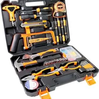 95 Pcs Home Repair Tool Kit, General Auto Tool Kits Set, Household Basic Mixed Hand Tool Sets with Tool Box Storage Case,Perfect for Homeowner,...