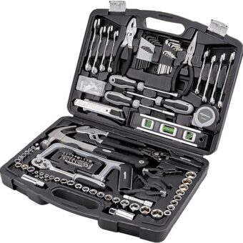 Amazon Basics 173-Piece General Household Home Repair and Mechanic's Hand Tool Kit Set