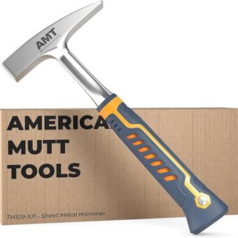 AMERICAN MUTT TOOLS Sheet Metal Hammer – 18oz Tinners Hammer One Piece Forged – Tin Hammer Hvac, Duct Hammer Hvac, Sheetmetal Hammer, Square...