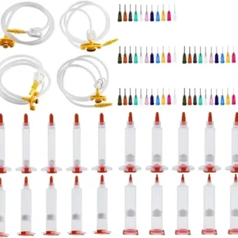 American Style Transparent Liquid Dispenser Solder Paste Adhesive Glue Cones + Dispensing Needle Tip