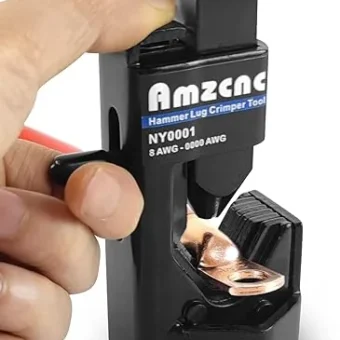 AMZCNC Hammer Lug Crimper Tool - 0000 AWG Battery and Welding Cables( 8 AWG TO 4/0 Wire Gauge)