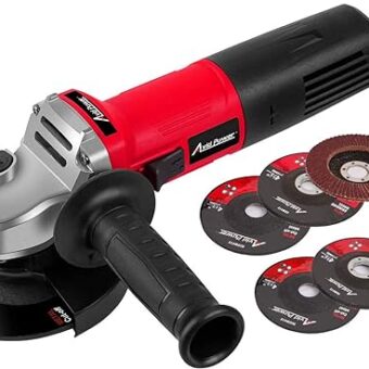 AVID POWER Angle Grinder, 7.5-Amp 4-1/2 inch Electric Grinder Power Tools with Grinding and Cutting Wheels, Flap Disc and Auxiliary Handle for...