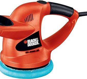 BLACK+DECKER Buffer Polisher, 6 inch Orbital Car Polisher, with Wool or Foam Bonnets (WP900)