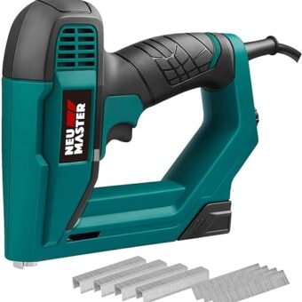 Brad Nailer, NEU MASTER NTC0060 Electric Nail Gun/Staple Gun for DIY Project of Upholstery, Carpentry and Woodworking, Including Staples and Nails