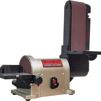 BUCKTOOL 5.0A Belt Disc Sander 4 in x 36 in Belt and 6 in Disc Sander with 3/4HP Direct-drive Motor and Portable Al Base, BD4603 Upgraded Model