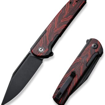 CIVIVI Cachet Folding Pocket Knife, 3.48 inch 14C28N Blade Stainless Steel With G10 Inlay Handle Reversible Pocket Clip, EDC Knife for Utility...