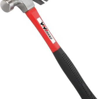 Claw Hammer With fiberglass Handle – 16-oz, Red and Black (YY-1-003)