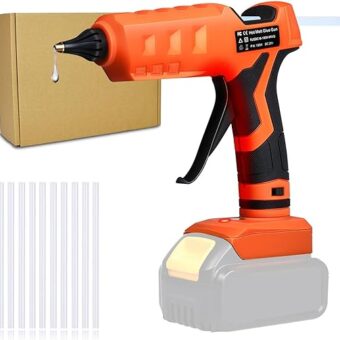 Cordless Hot Glue Gun for Dewalt 20V Batteries, Full Size High Temperature 100W Fast Heating Suitable for DIY Crafts Decoration Jewelry Woodworking...