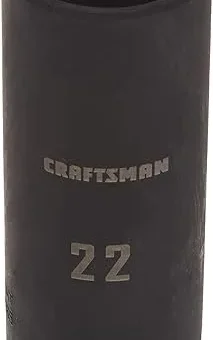 CRAFTSMAN Deep Impact Socket, Metric, 1/2-Inch Drive, 22mm (CMMT16085)