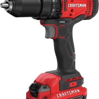 CRAFTSMAN V20 Cordless Drill/Driver Kit, 1/2 inch, Battery and Charger Included (CMCD700C1)