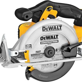 DEWALT 20V MAX Circular Saw, 6-1/2-Inch Blade, 460 MWO Engine, 0-50 Degree Bevel Capability, Bare Tool Only (DCS391B)