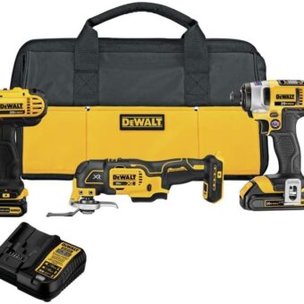 DEWALT 20V MAX Power Tool Combo Kit, 4-Tool Cordless Power Tool Set with 2 Batteries and Charger (DCK444C2)