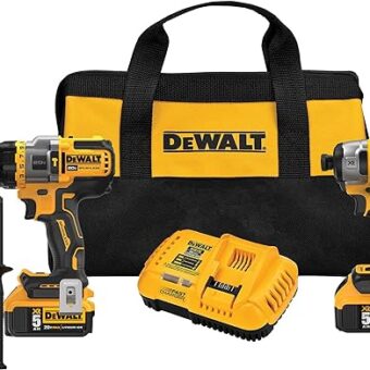 DEWALT FLEXVOLT ADVANTAGE 20V MAX* Combo Kit with Hammer Drill & Impact Driver, 5.0-Ah, 2-Tool (DCK2100P2)