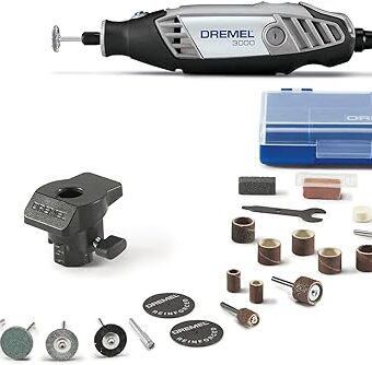 Dremel 3000-1/24 Variable Speed Rotary Tool Kit 1 Attachment & 24 Accessories, Ideal Variety Crafting and DIY Projects Cutting, Sanding, Grinding,...