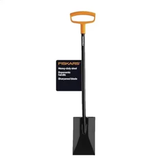 Fiskars Square Garden Spade Shovel - 46" - Steel Flat Shovel with D-Handle - Garden Tool for Digging, Lawn Edging, Pruning - Heavy Duty Weed Puller...