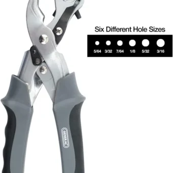 General Tools Revolving Punch Pliers 73 - 6 Multi-Hole Sizes For Leather, Rubber, & Plastic - Hobbies & Crafts