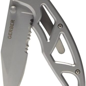 Gerber Gear Paraframe I Knife, Serrated Edge, Stainless Steel [22-48443]