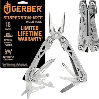 Gerber Gear Suspension-NXT 15-in-1 Multi-Tool Pocket Knife Set - EDC Gear and Equipment Multi-Tool with Pocket Clip - Stainless Steel