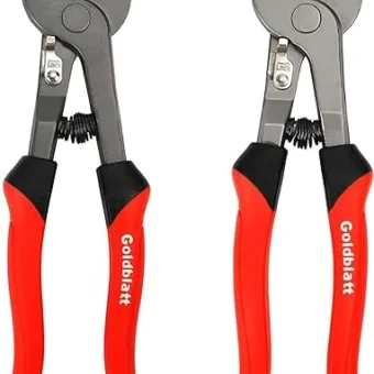 Goldblatt 2 Piece Glass Tile Nippers Set - Heavy Duty Wheeled Glass Mosaic Nipper & Hd Ceramic Tile Nipper, Tile Cutter Pliers Soft-grip Handle -...