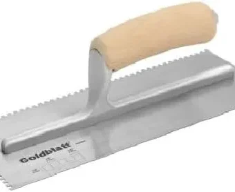 Goldblatt Trowel Pro Carbon Steel V-Notch Trowel, 1/4 in. x 3/16 in.