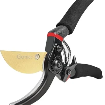 gonicc 8" Professional Premium Titanium Bypass Pruning Shears (GPPS-1003), Hand Pruners, Garden Clippers.