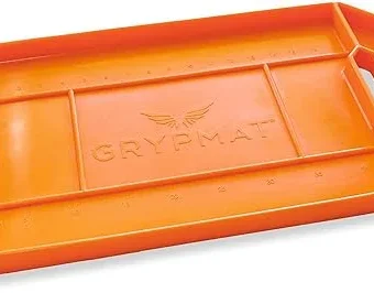 Grypmat Plus Automotive & DIYer Non-slip, Non-magnetic Tool Box Organizer Optimize Workflow with Tool Tray Grip Mat (PRO-Orange)