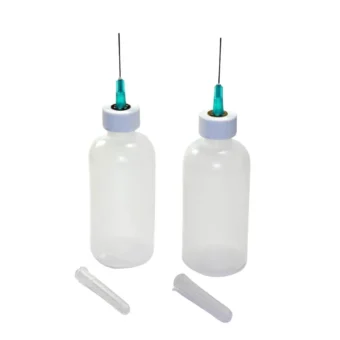 HYPO-25 (2 Pack)- Acrylic Welding Dispensers - Precision Epoxy & Solvent Cement Applicators - 2 Ounce Clear Plastic Bottles with 23 Gauge Blunt...