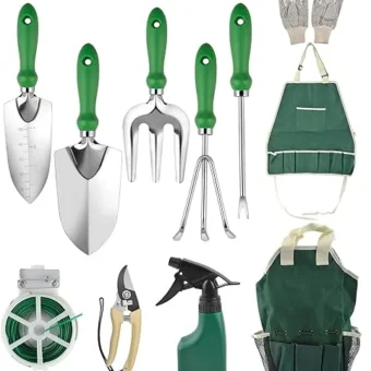 Ideal Garden Tool Kit Garden Planting Tools Set Hand Garden Tool Kit Garden Tool Set Outdoor Heavy Duty Gardening Work Set Premium Garden Tools...