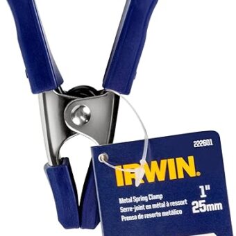 IRWIN Tools QUICK-GRIP Metal Spring Clamp, 1-Inch (222601) , Blue