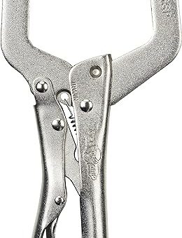 IRWIN Tools VISE-GRIP 18 The Original Locking C-Clamp with Swivel Pads (2” 50mm Clamping Gap)