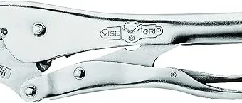 IRWIN VISE-GRIP Original Locking Pliers with Wire Cutter, Curved Jaw, 10-Inch (502L3), silver