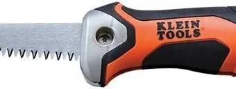 Klein Tools 31737 Folding Jab Saw / Drywall Saw, Hand Saw with Lockback at 180 and 125 Degrees and Tether Hole