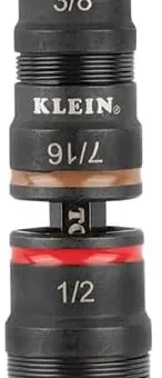 Klein Tools 32933 Impact Driver, 7-in-1 Impact Flip Socket Set, 6 Hex Driver Sizes, Plus Bit Holding Feature