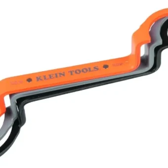 Klein Tools 50900R Conduit Lockout Wrench Set, Tighten and Loosen Locknuts in Tight Spaces, 1/2, 3/4 and 1-Inch, Offset Bends, 3-Piece